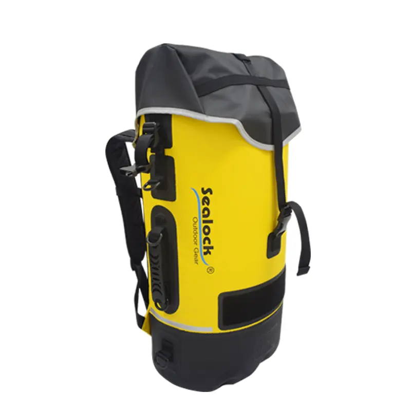 45L / 55L / 65L IPX8 প্রাকৃতিক রাবার সীল সহ জলরোধী কেভিং ব্যাকপ্যাক